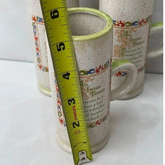 Sanmyro Vintage Irish Toast Stoneware Four Mugs - Picture 2 of 9